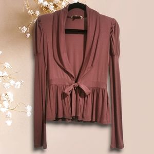 RW&Co knit puff sleeve cardigan XS